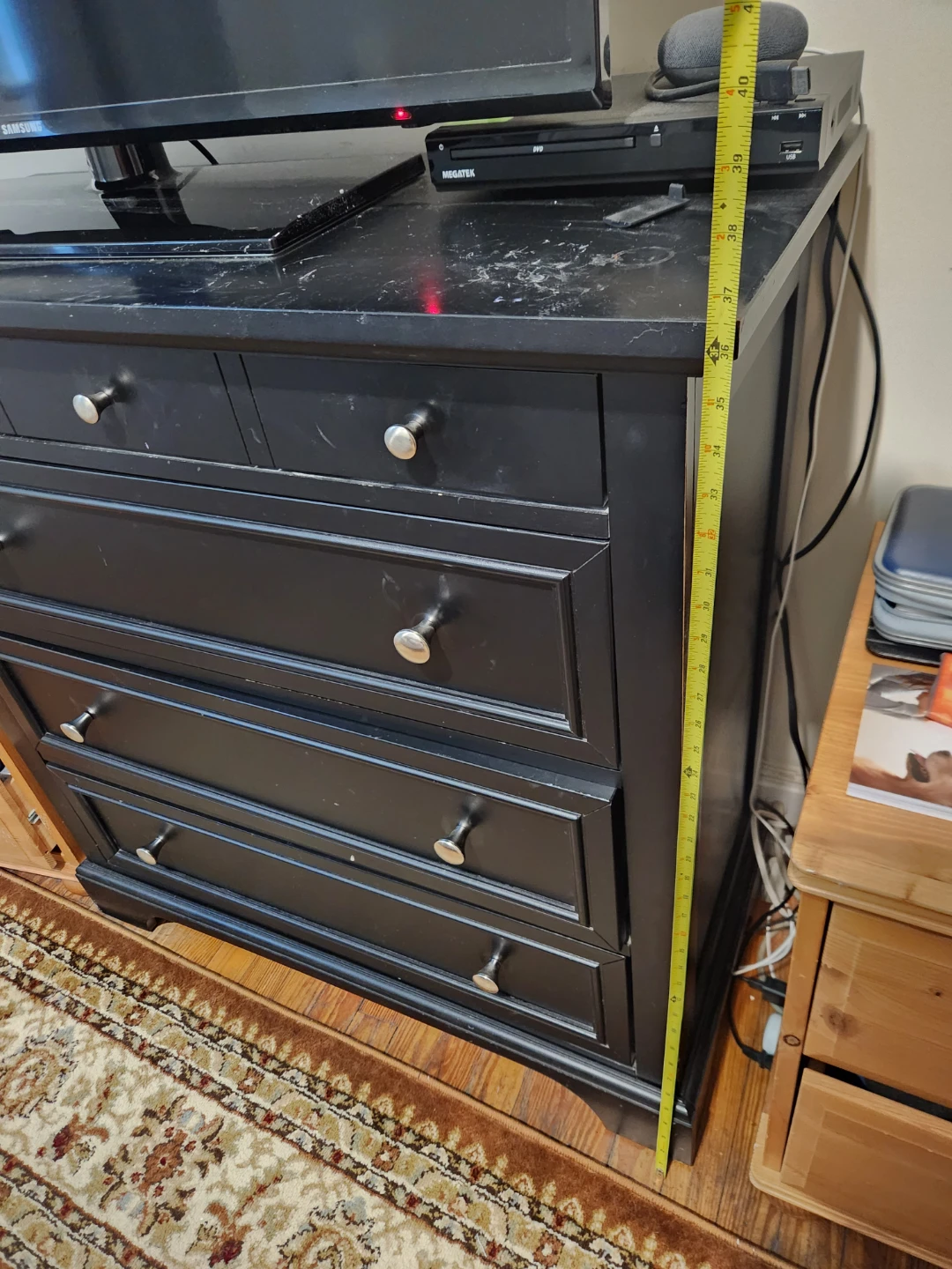 Black 4-Drawer Dresser ⚽ - photo 2