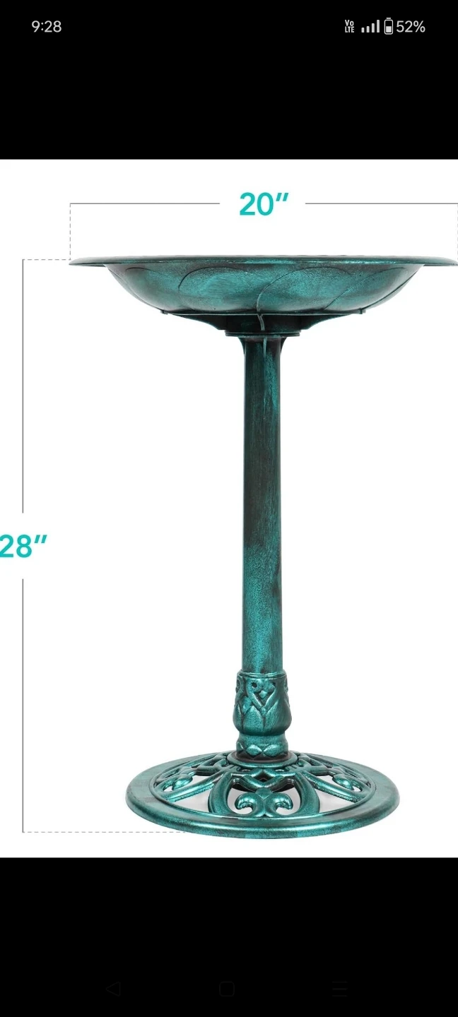 Best Choice Products Pedestal Bird Bath Garden Decor - photo 4