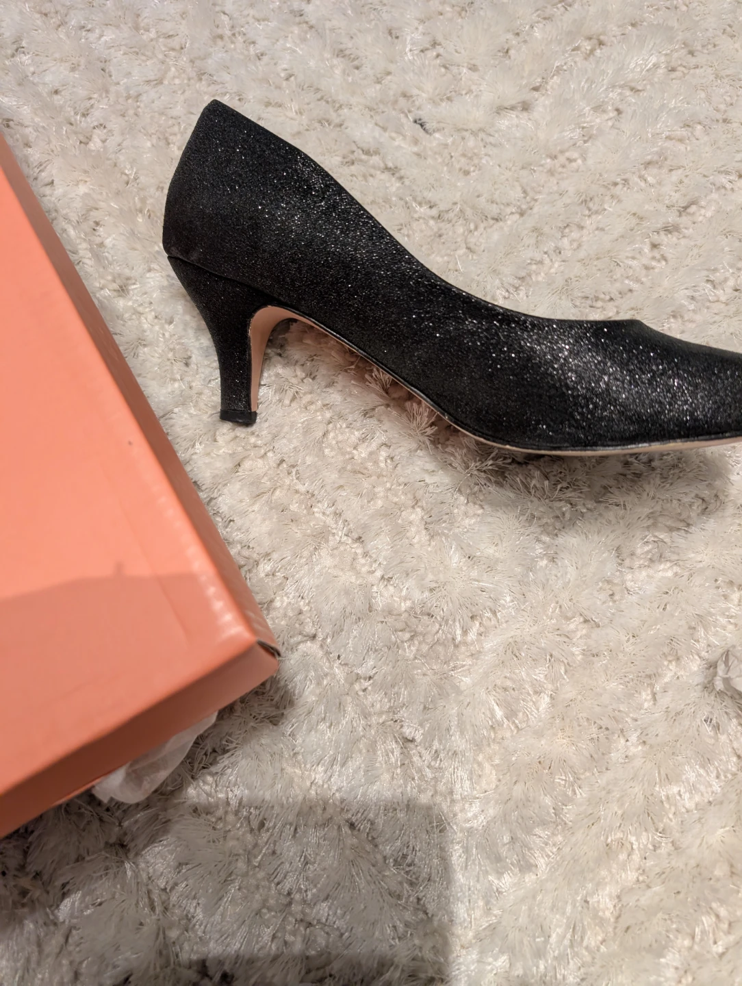 Black Glitter Heels - photo 2