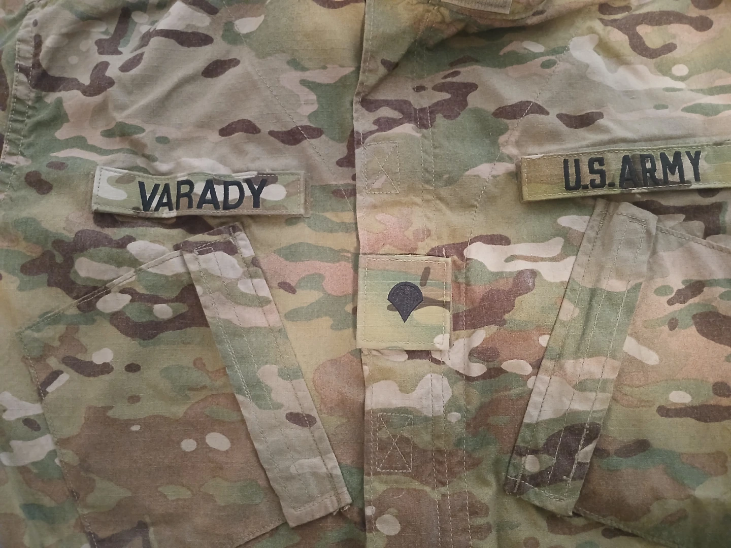 US Army Camouflage Uniform Jacket with Patches - photo 2