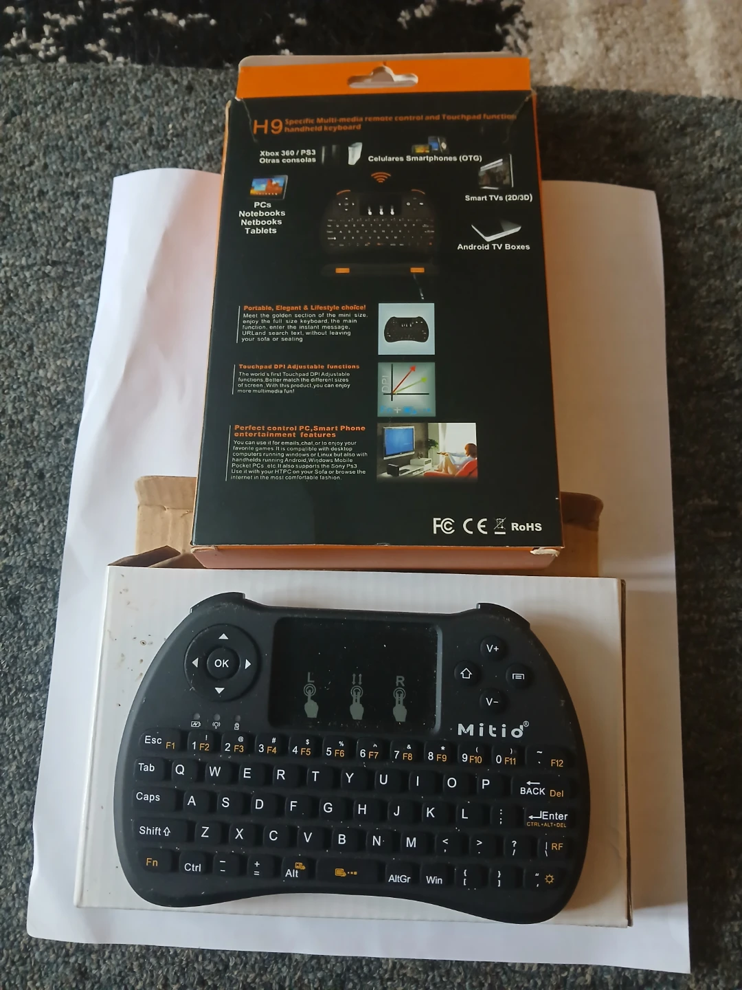 H9 Mini Wireless Keyboard with Touchpad