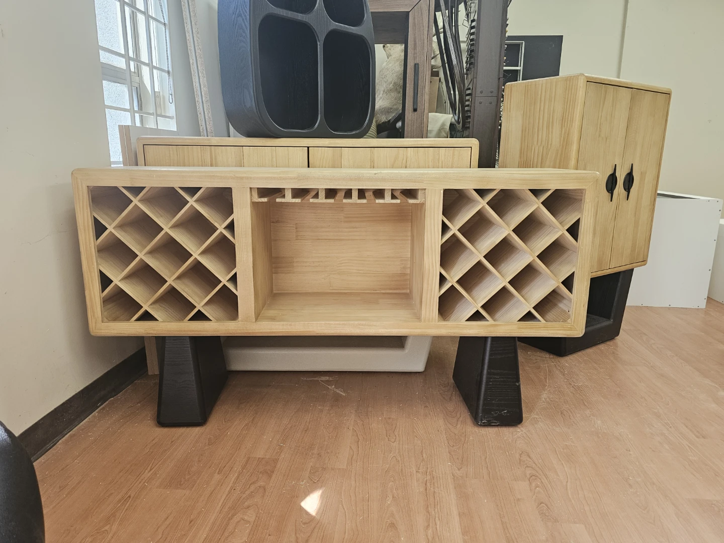 Wooden Wine Cabinet with Racks