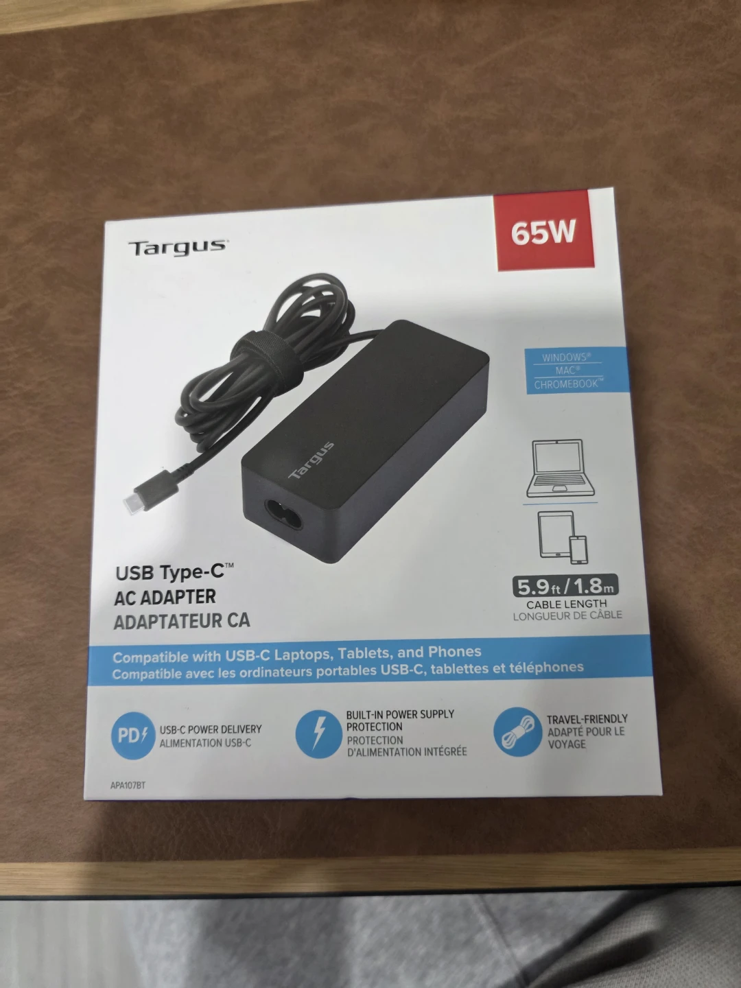 Targus 65W USB-C AC Adapter unopened