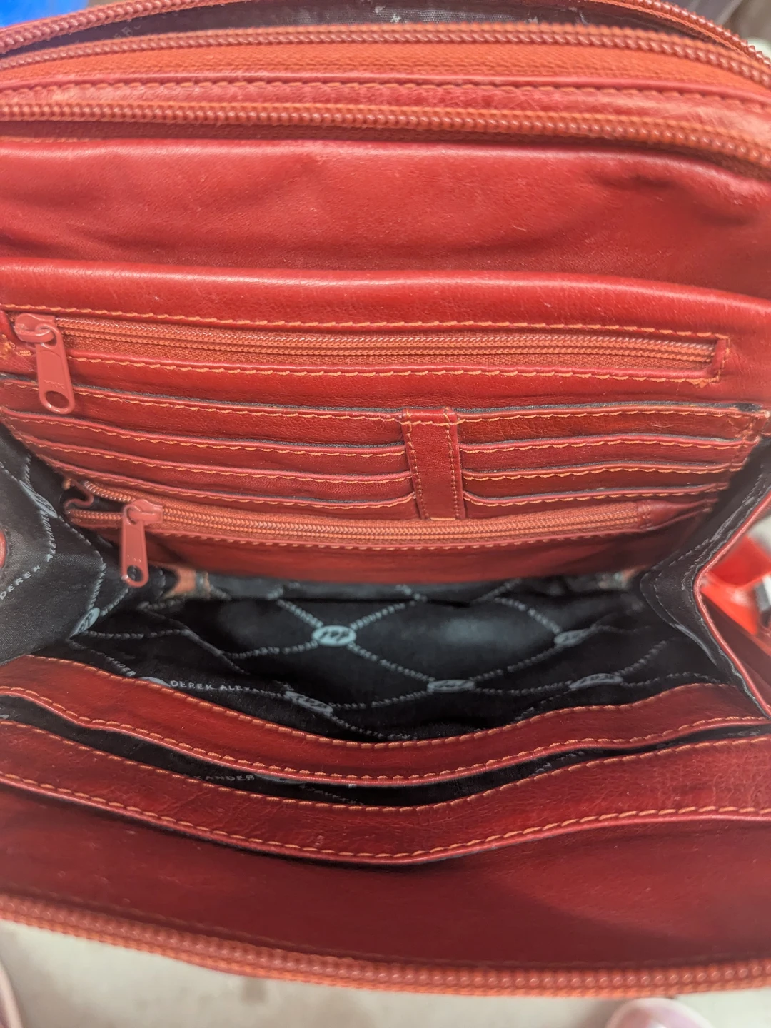 Derek Alexander Red Leather Crossbody Bag - photo 5
