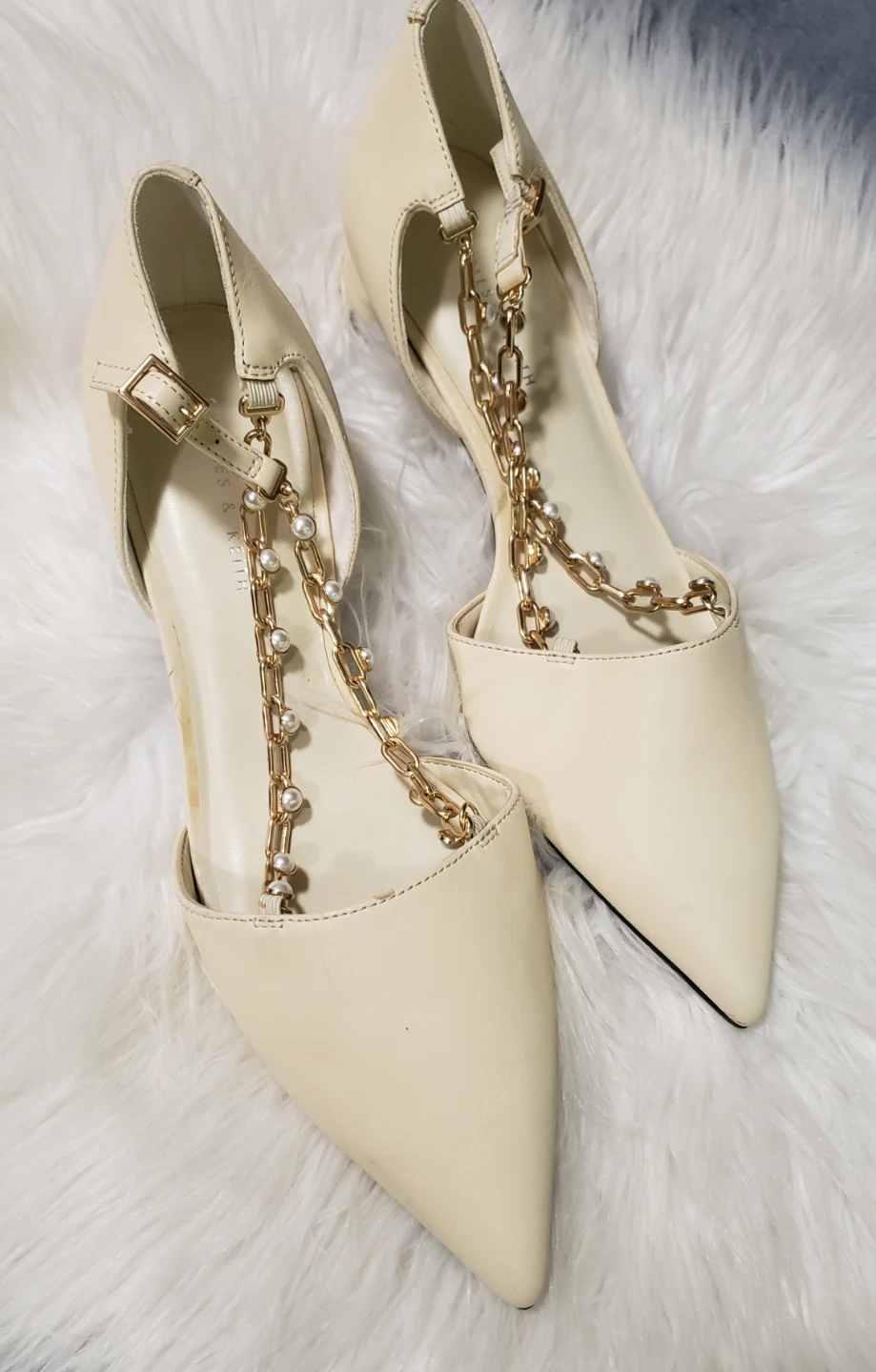 Brand new Ladies Beaded Chain Charles & Keith Pumps