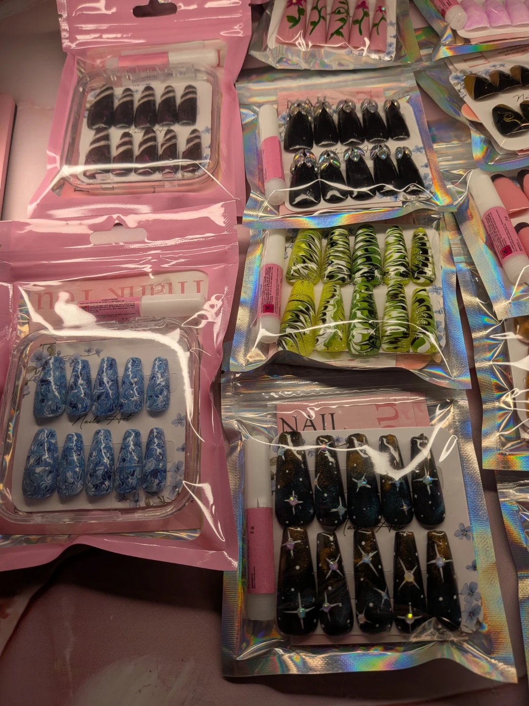 Press-On Nails Set with Glue & Accessories