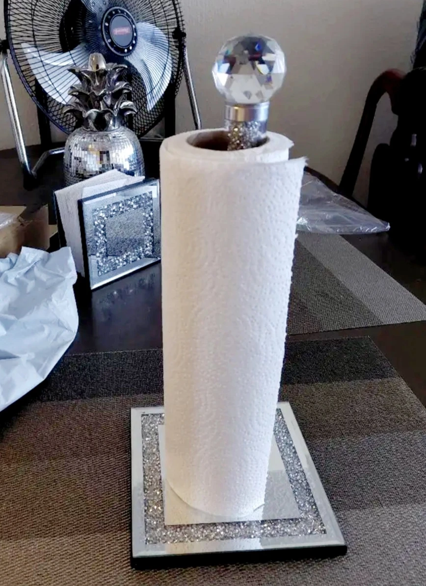 Glass Paper Towel Holder