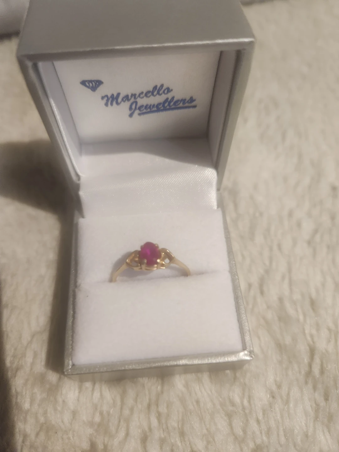 Gold Ring with Ruby