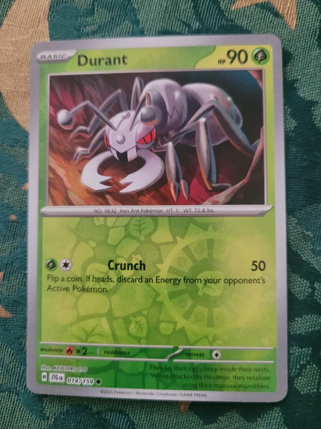 Pokemon TCG Durant Reverse Holo Card ⚽