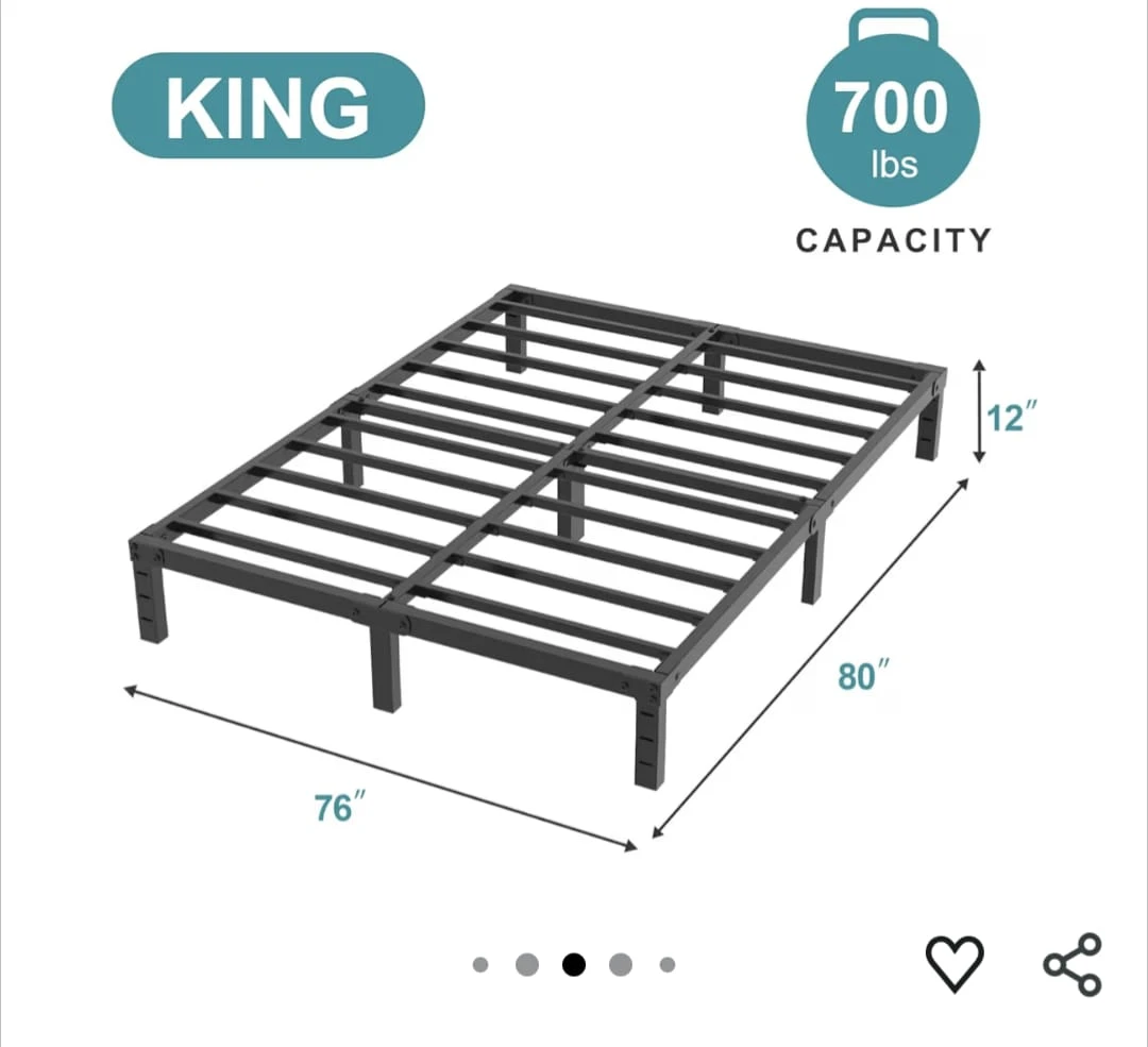 King size frame and mattresses