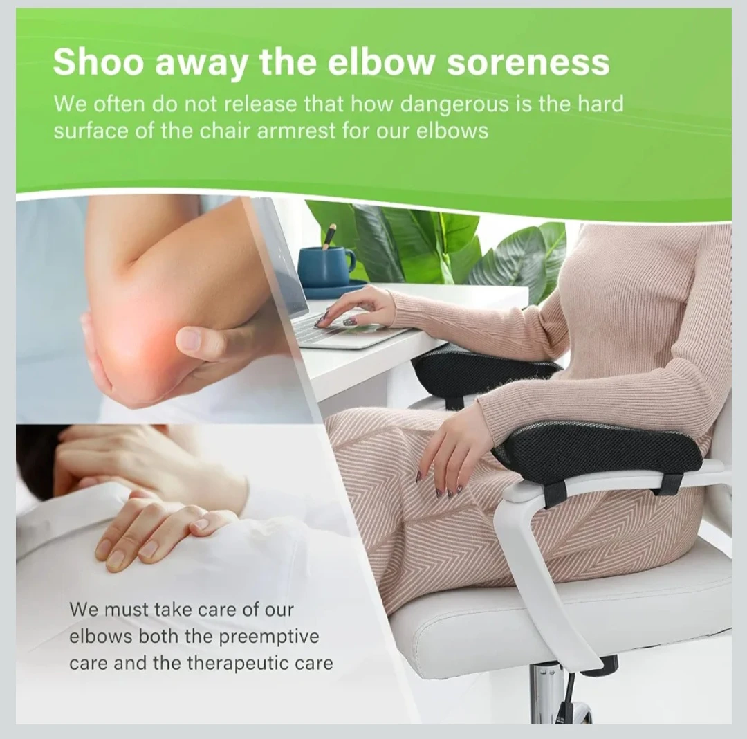 Chair Ergonomic Armrest Cooling Gel Pads Elbow Pillow ... - photo 2