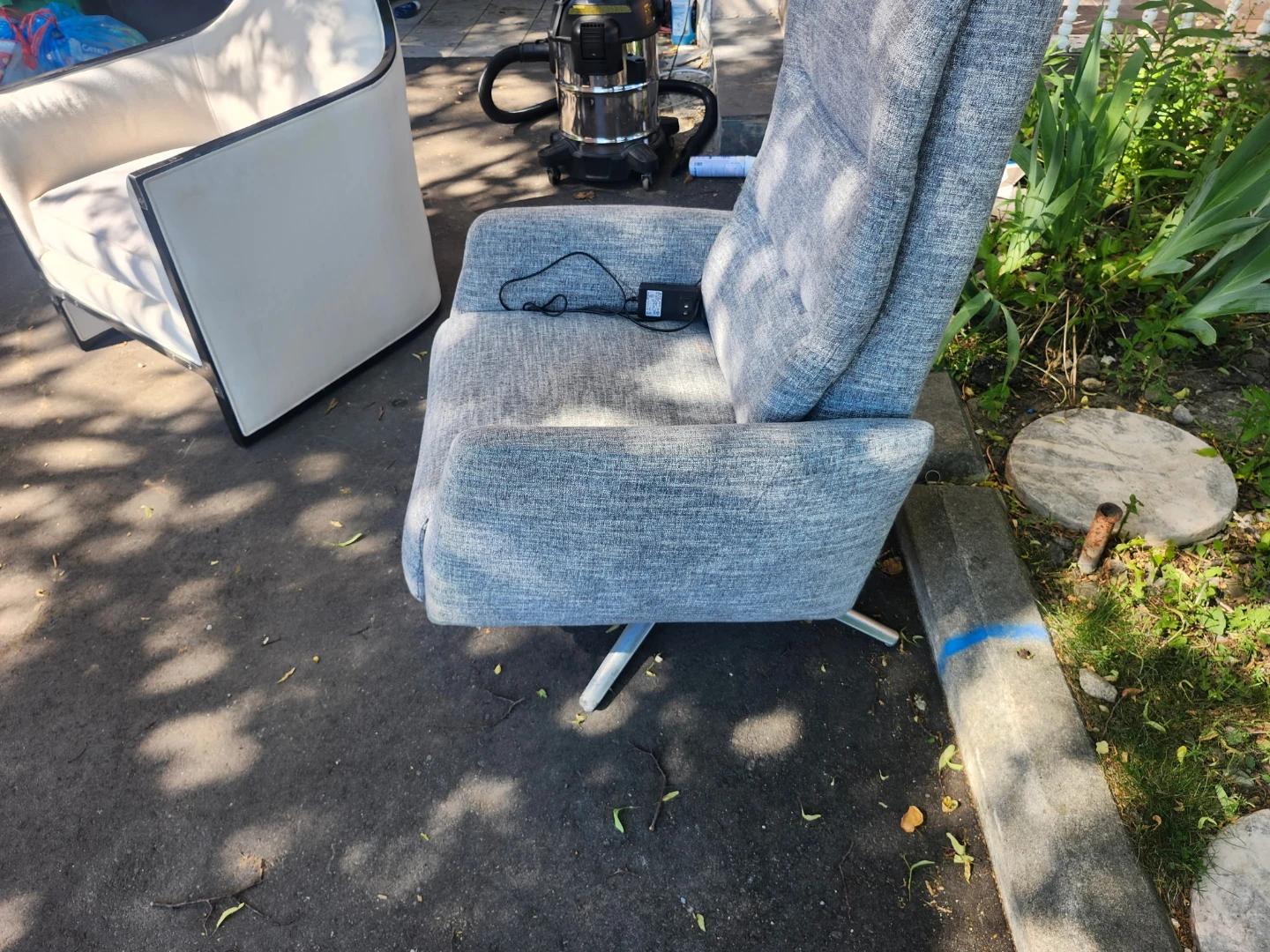 Grey Power Swivel Recliner Chair - photo 3