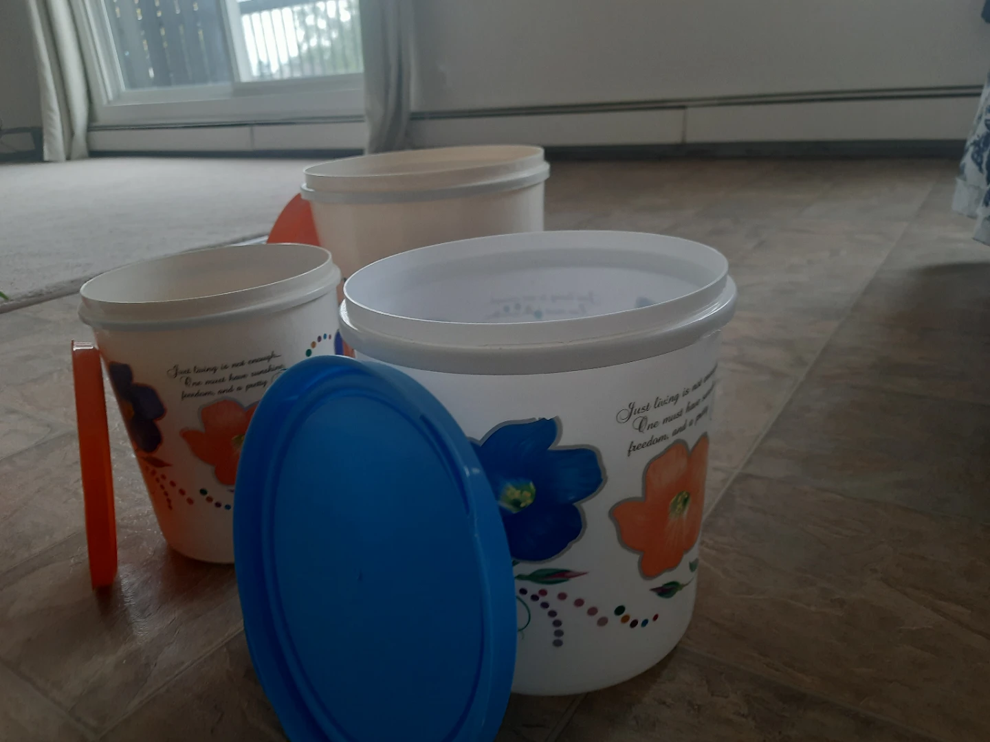 Set of 3 Storage Containers with Lids - photo 2