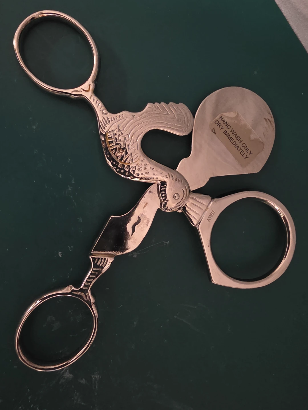 Vintage Italy Scissor/Style Guillotine Cigar Cutter, Bird Handle - photo 5