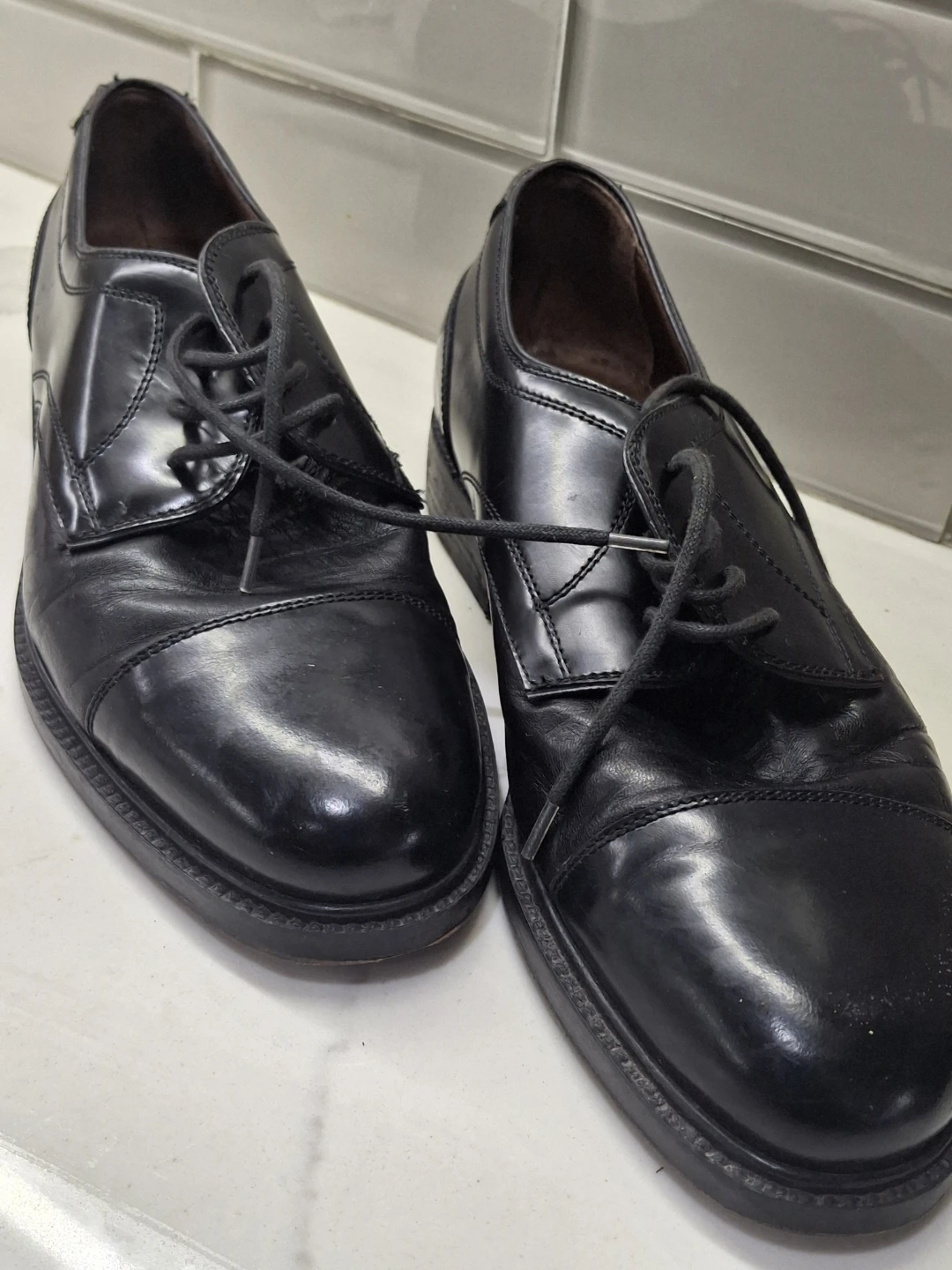 Black Leather Dress Shoes - photo 2