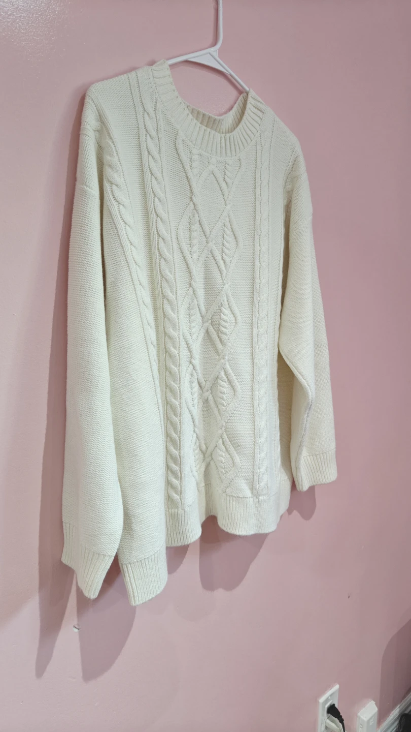 Cream Cable Knit Sweater - photo 3