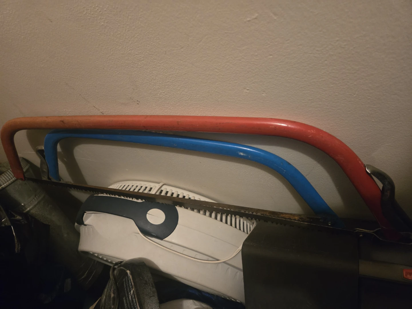 Bowsaws  with Red and Blue Handles