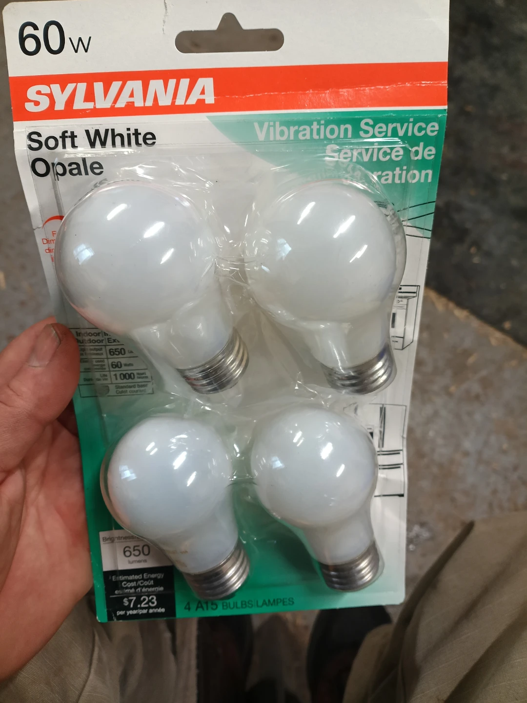 Sylvania 60W Soft White Opal Light Bulbs (4 Pack)
