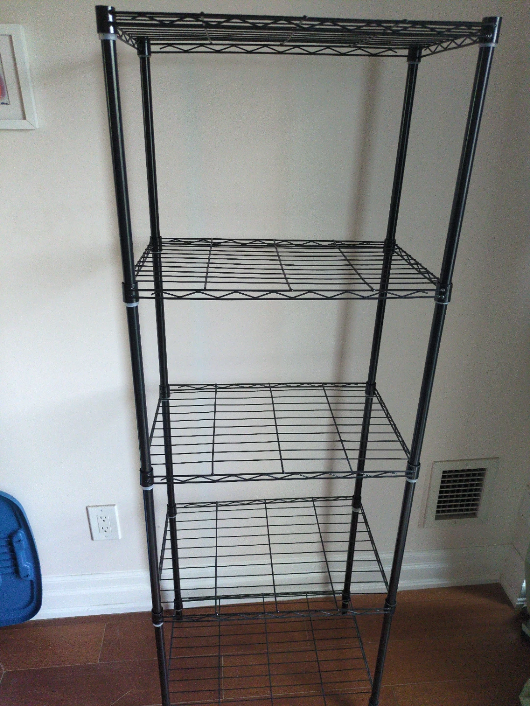 Heavy Duty Black 5-Tier Wire Rack Shelf