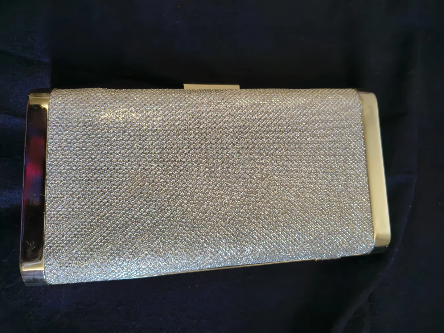 Sparkly Gold Clutch Purse with Chain Le Chateau - photo 5