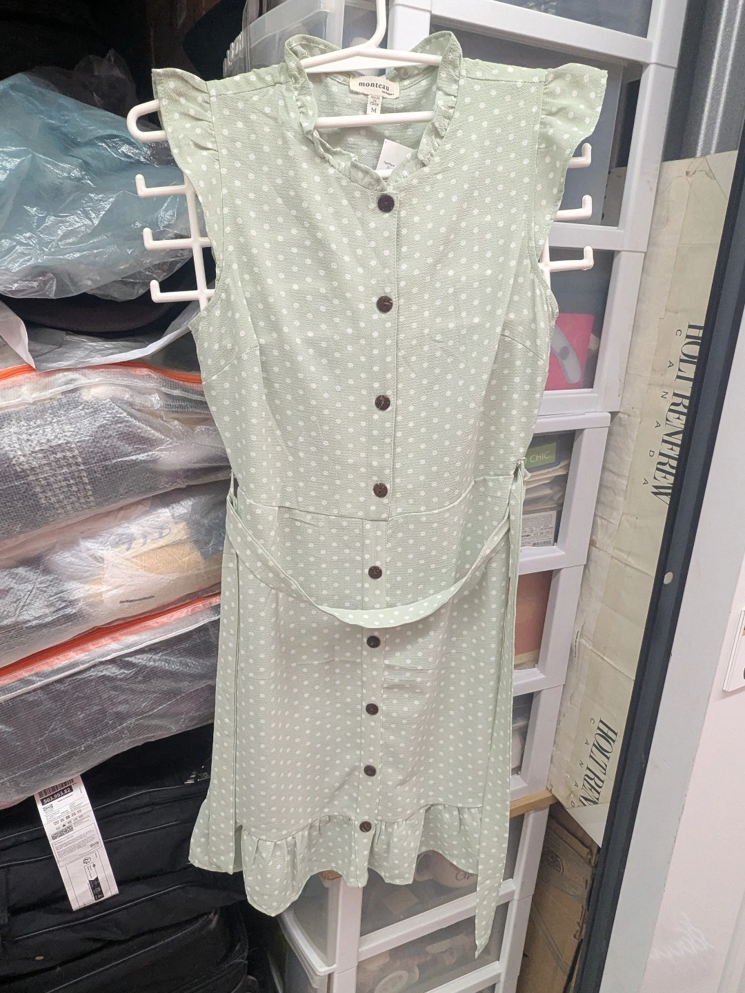 Monteau Women's Polka Dot Dress Size M