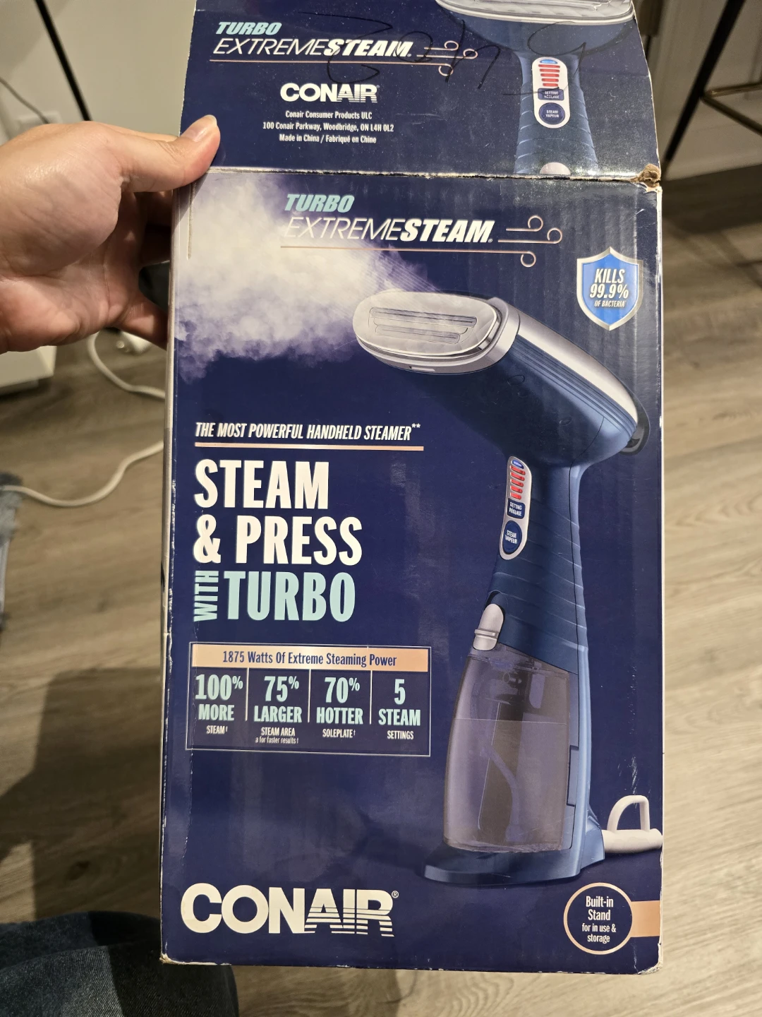 Conair Turbo Extreme Steam Handheld Steamer with Clothes Rack - photo 2