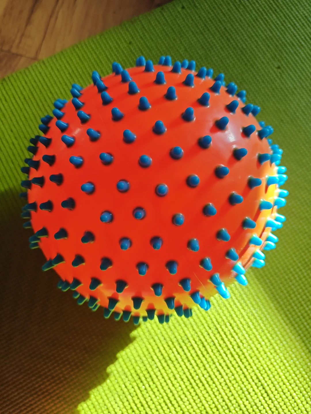 Orange and Blue Spiky Ball