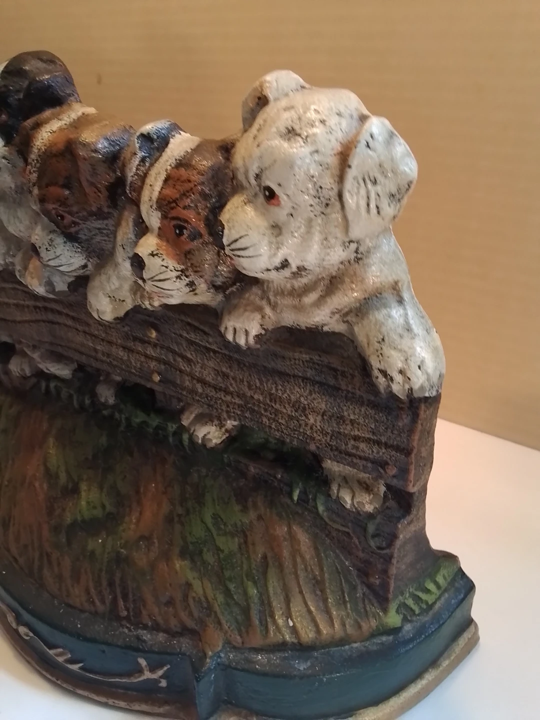 Vintage Cast Iron Puppy Doorstop - photo 4