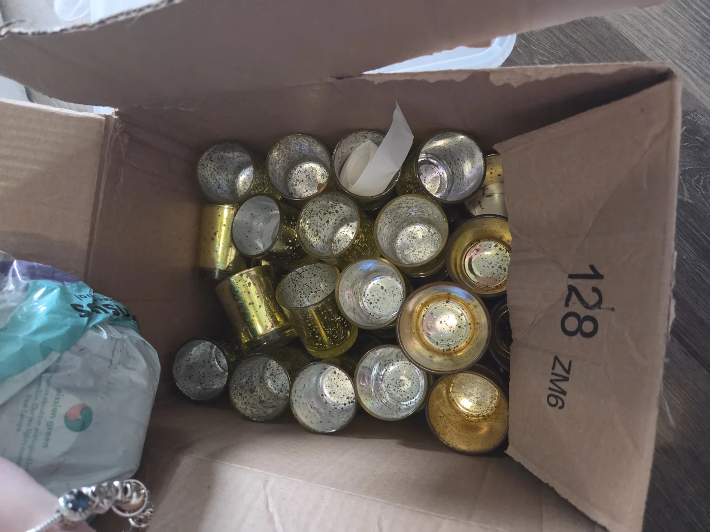 Gold Mercury Glass Votive Holders - photo 2