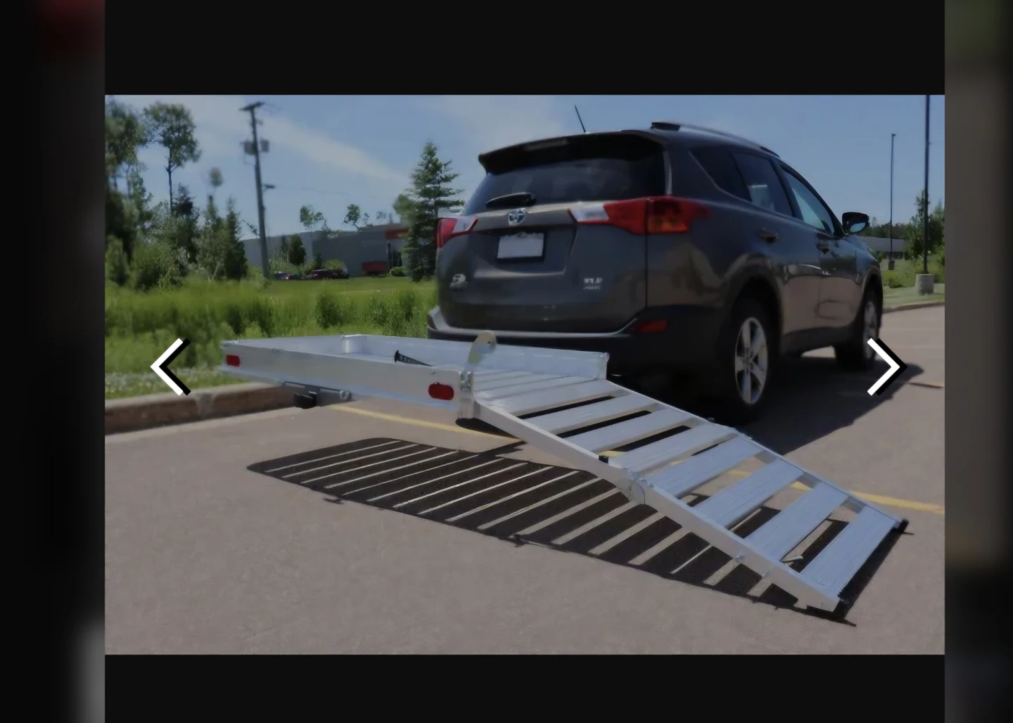 Aluminum Hitch Mount Cargo Carrier with Ramp - photo 2