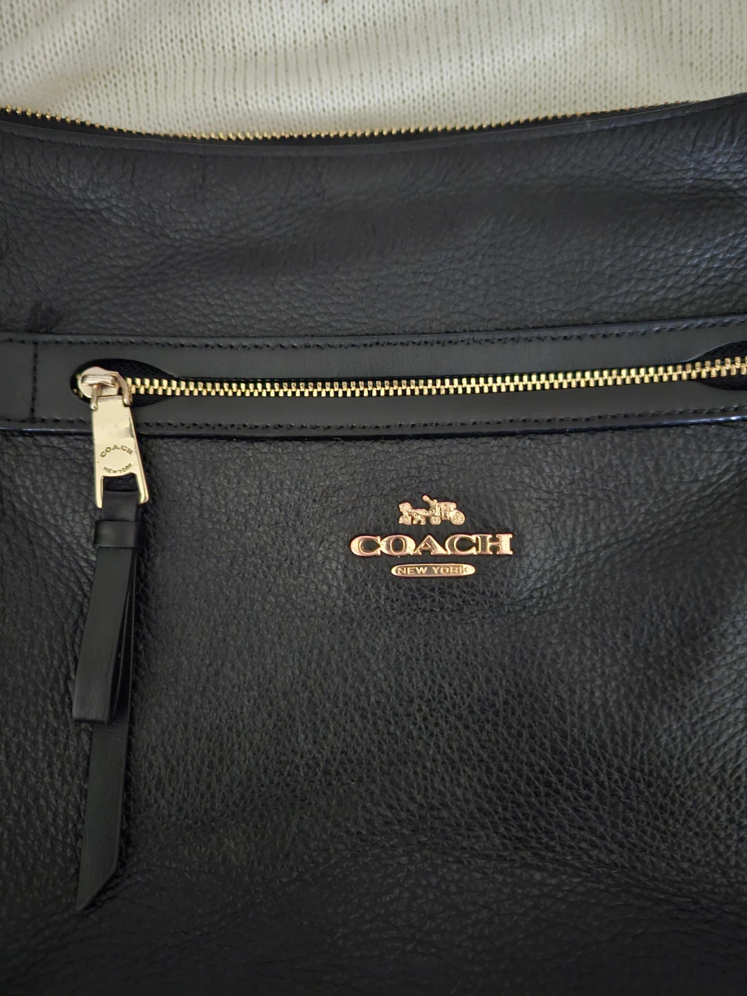Coach classic  black leather crossbody bag - photo 5