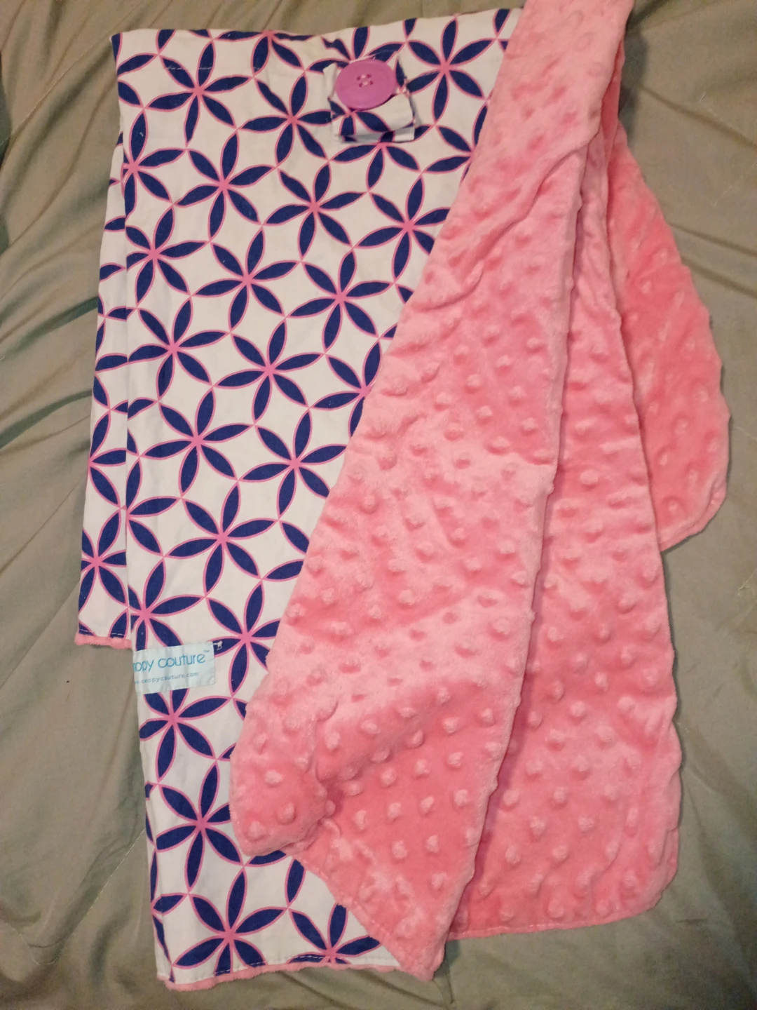 Baby canopy Couture Blanket Pink Minky