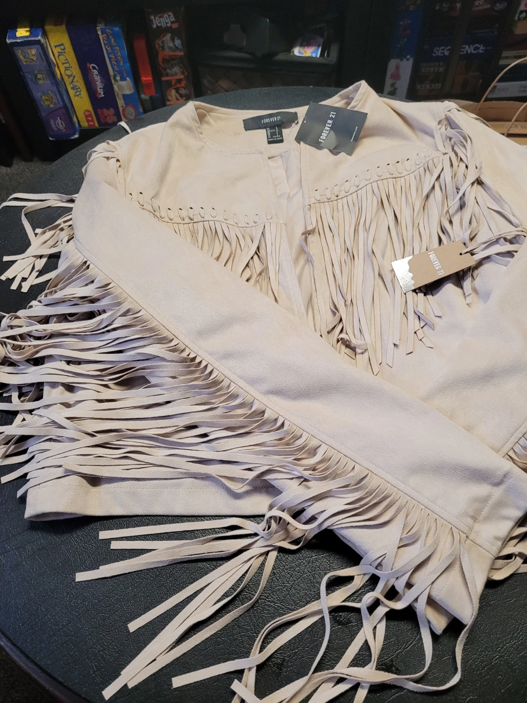 Forever 21 Faux Suede Fringe Jacket