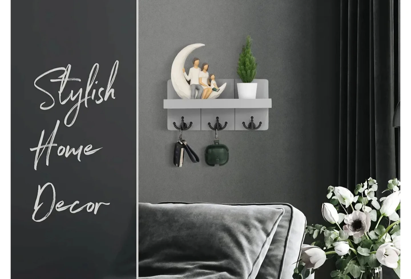 Rebee Vision Decorative Key Holder with Shelf - photo 3