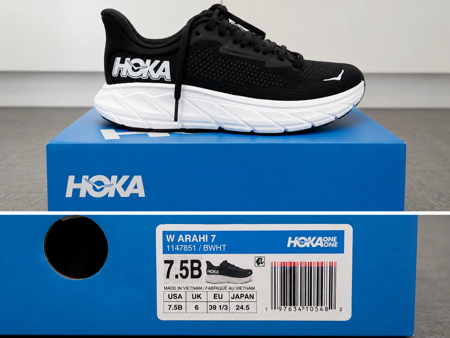 Hoka W Arahi 7 Running Shoes - Black - Size 7.5B