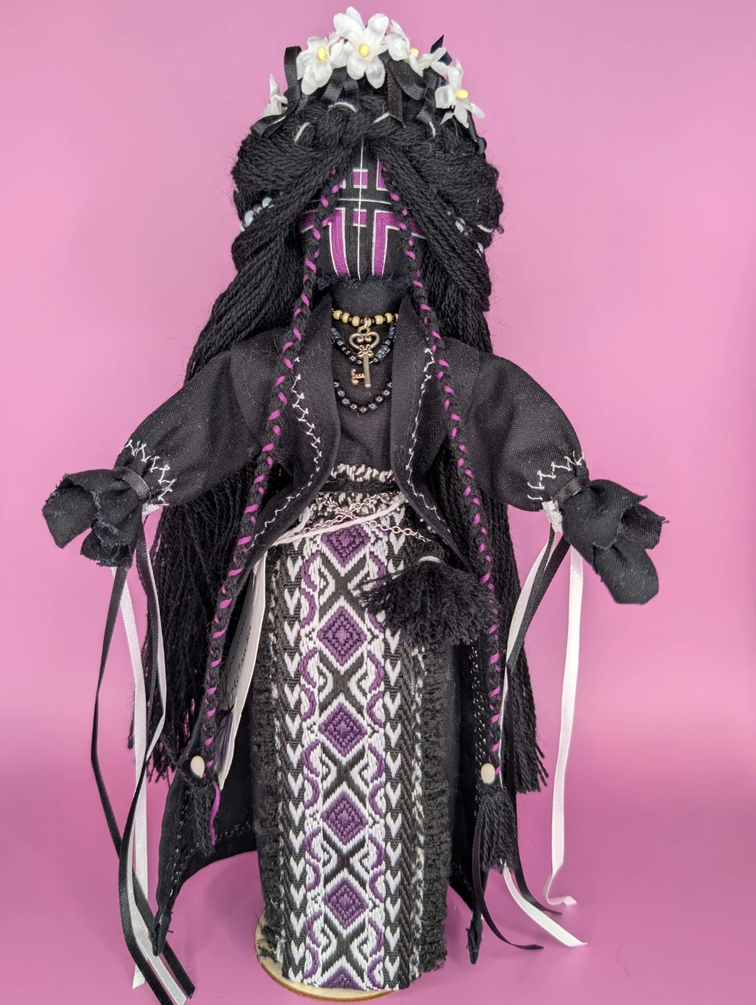 Handmade Black Motanka Berehynia - Ukrainian heritage