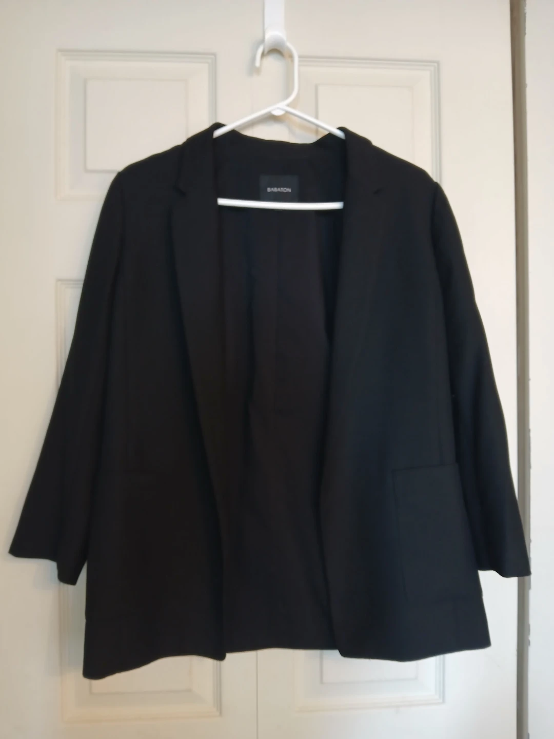 Babaton black open blazer jacket, size 4