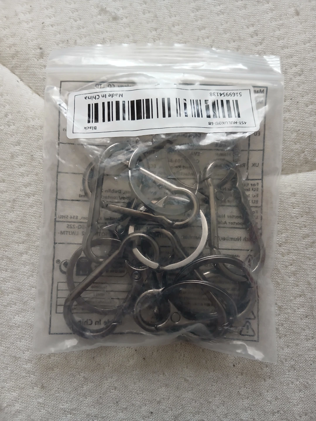 6 Durable Iron Alloy Keychain Clips With Key Rings - photo 2