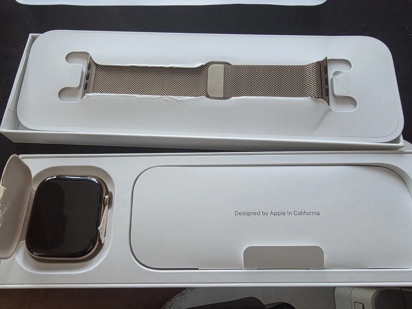 Apple Watch 11 GPS + Cellular 46mm Gold Titanium Case Gold Band - photo 3