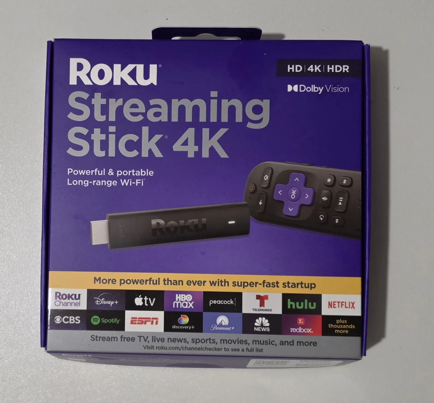 Roku Streaming Stick 4K 3820 HD and HDR Dolby Vision