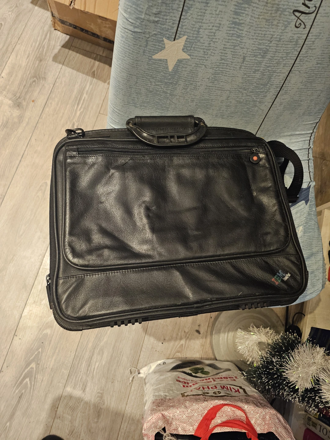 Tumi Black Leather Briefcase