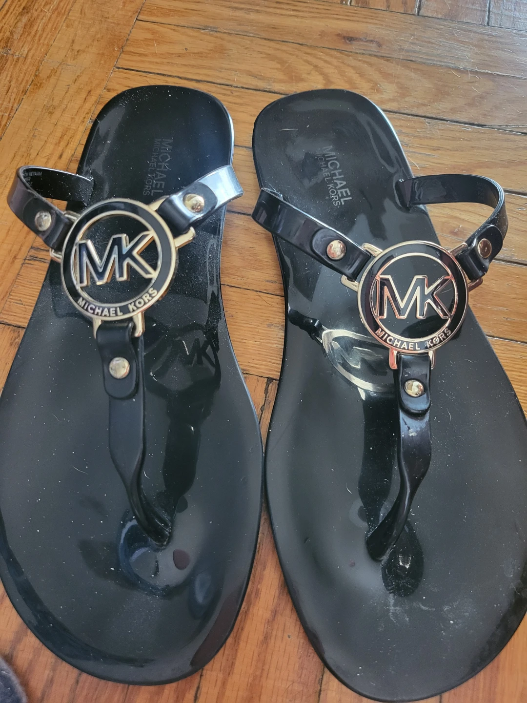 Michael Kors Black Jelly Thong Sandals - photo 2