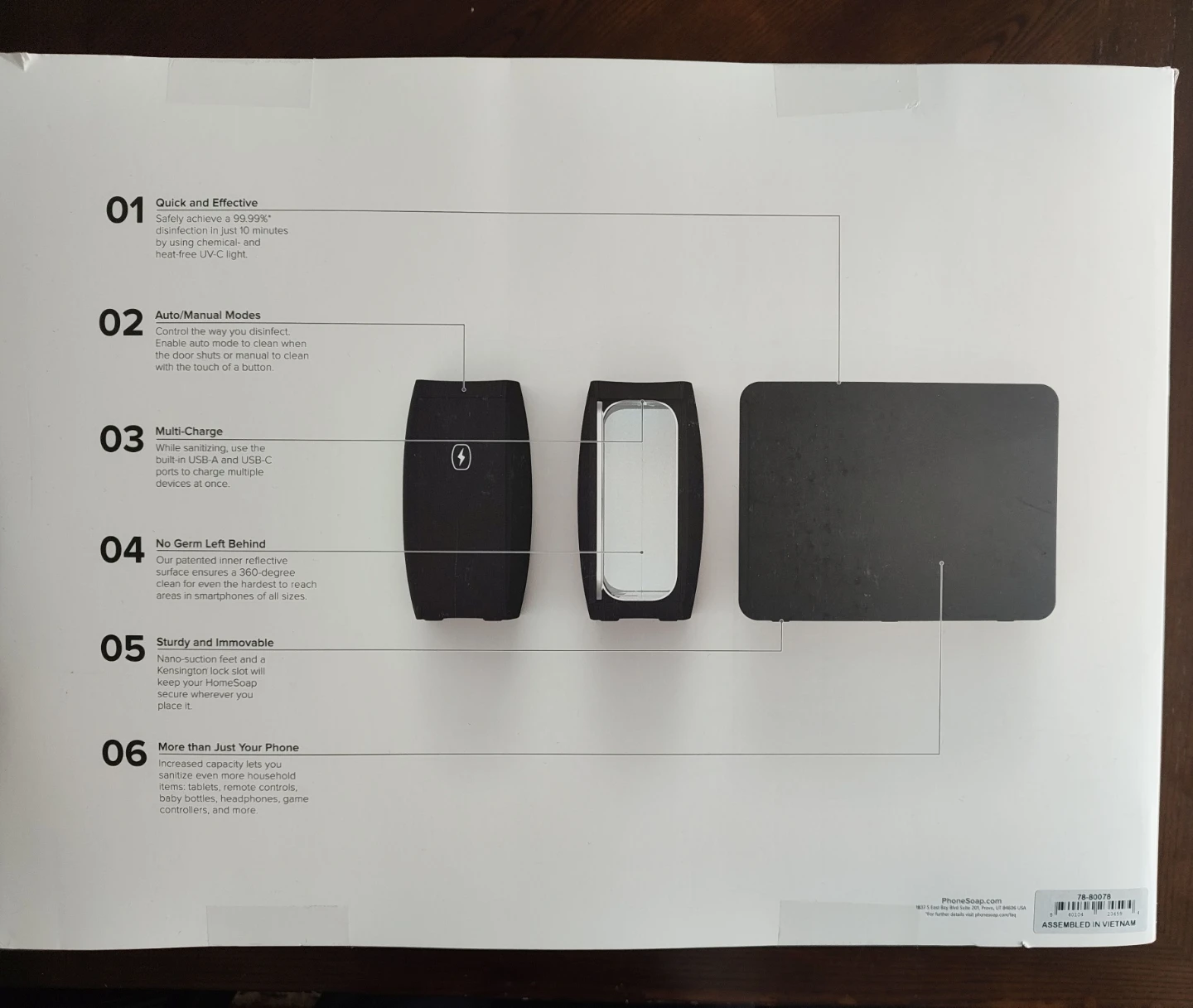 HomeSoap High-Capacity UV Sanitizer and Charger - photo 2