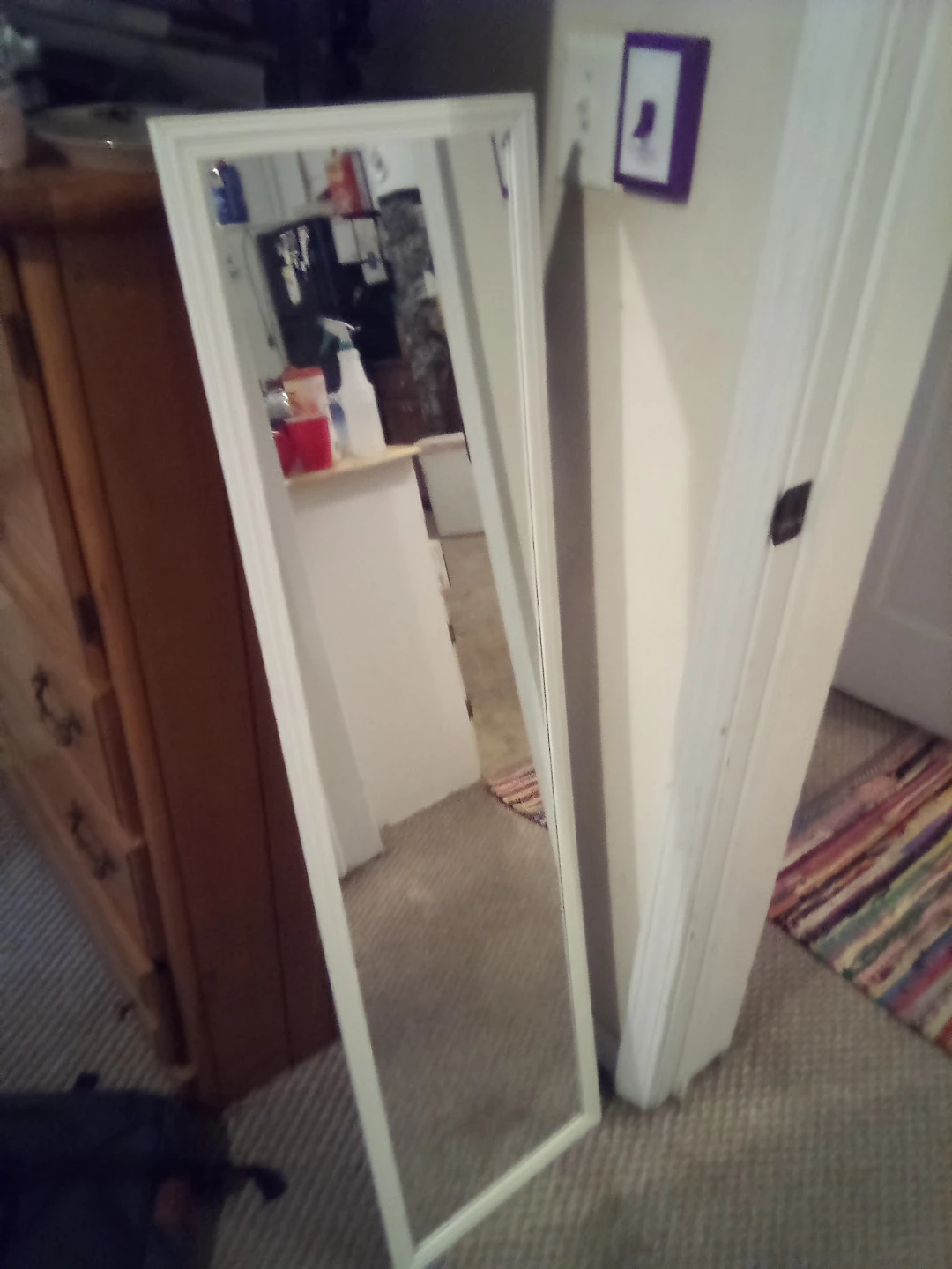 White Framed Full Length Mirror