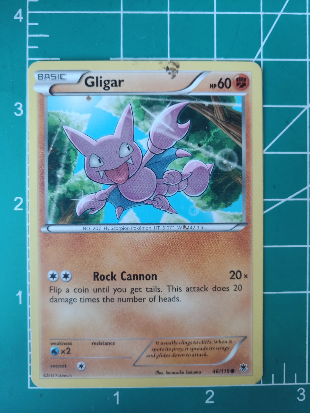 Pokemon Gligar Trading Card