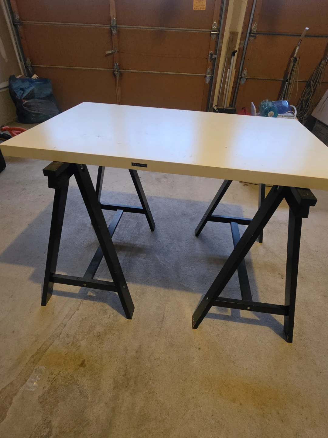 IKEA ODDVALD  multipurpose  Table Top and Sawhorse Legs