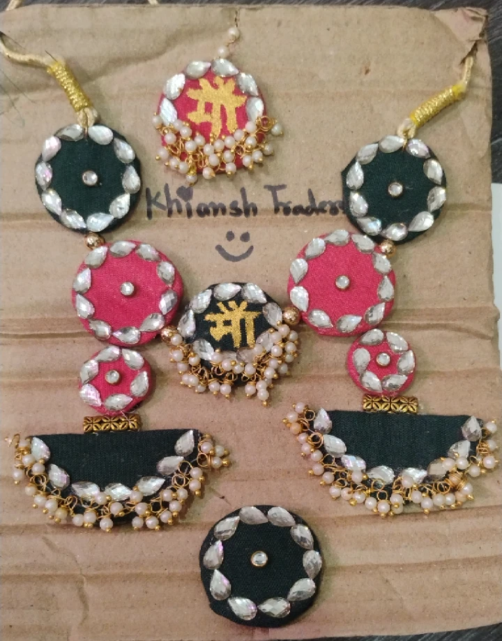 Handmade Fabric Jewellery Set