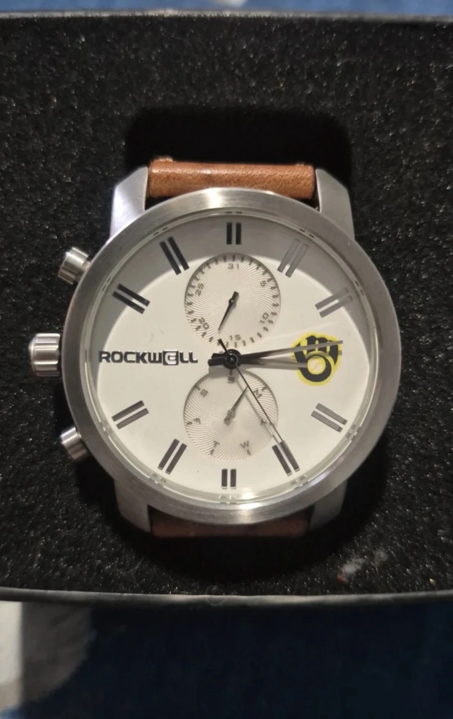Rockwell Chronograph Watch with Leather Strap - photo 2