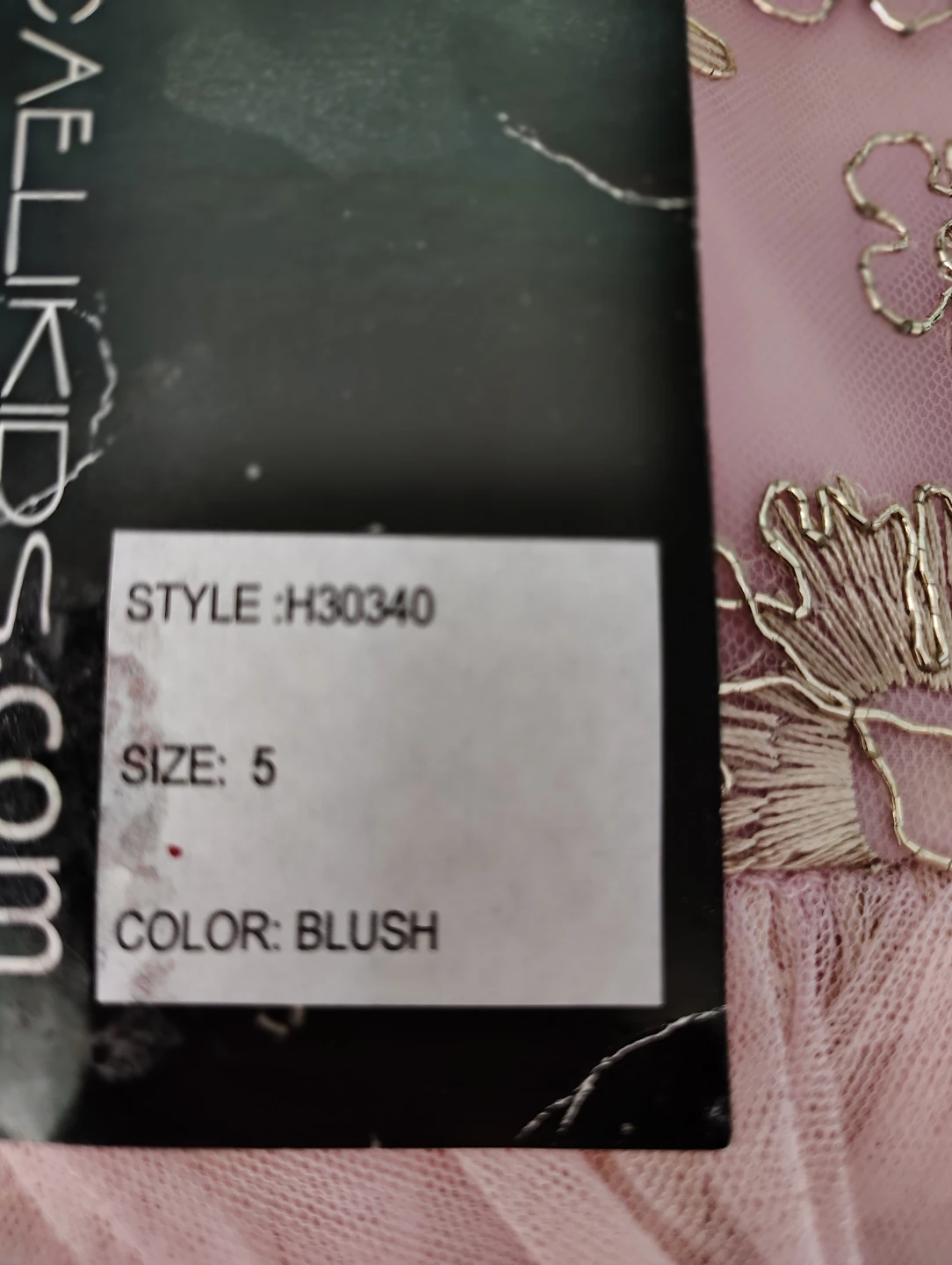 CAELI Kids Blush Dress Size 5 - photo 2