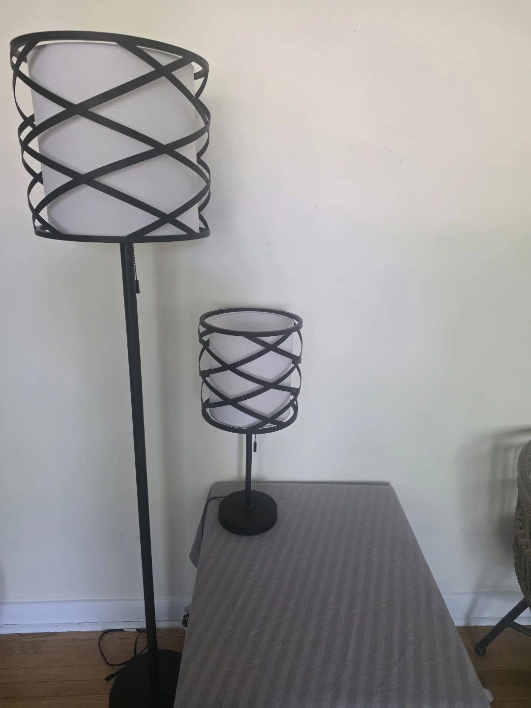 Floor Lamp and Table Lamp Set - Modern Design